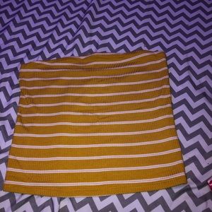 Orange & White stripped crop top